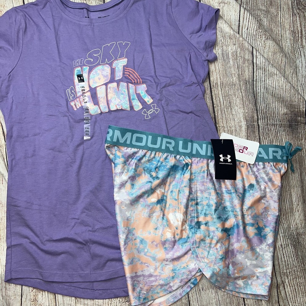 Under Armour Youth XL (18/20) Sky Limit Purple Outfit Set NEW